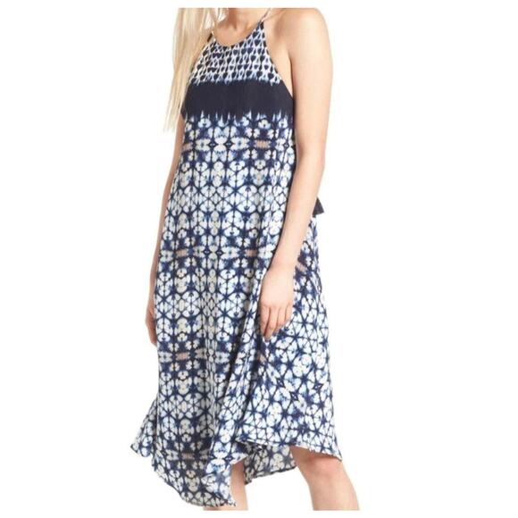 Anthropologie ASTR The Label Blue/ White Midi Dress Size Medium NWT - Picture 3 of 12